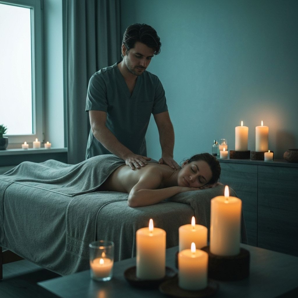 Ambiente relajante con velas aromáticas